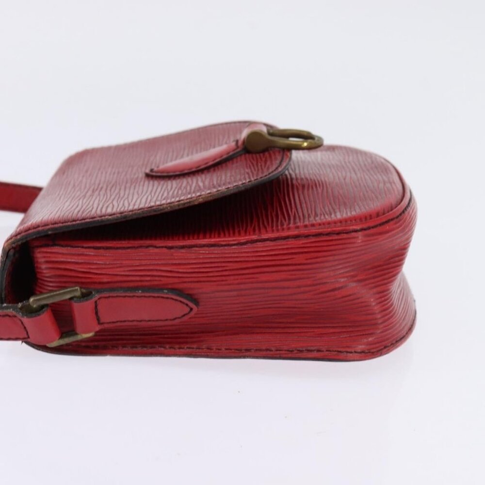Authentic LOUIS VUITTON Epi Saint Cloud PM Shoulder Bag Red M52217 LV - Picture 10 of 16
